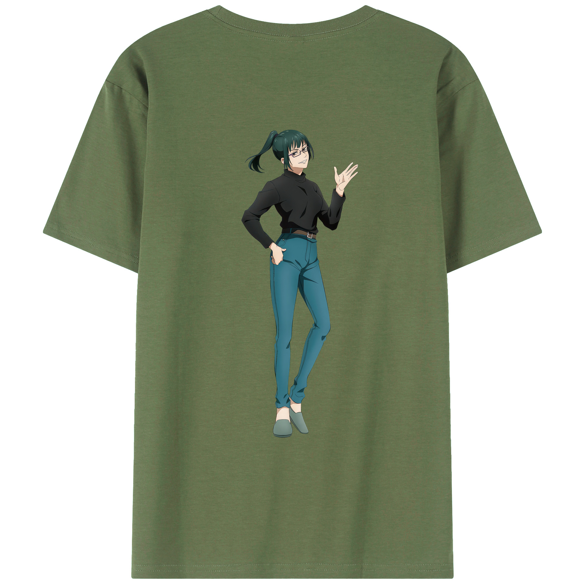（画像用） 呪術廻戦 Jujutsu Kaisen 綿100％ メンズ半袖Tシャツ（バックプリント） 通気性